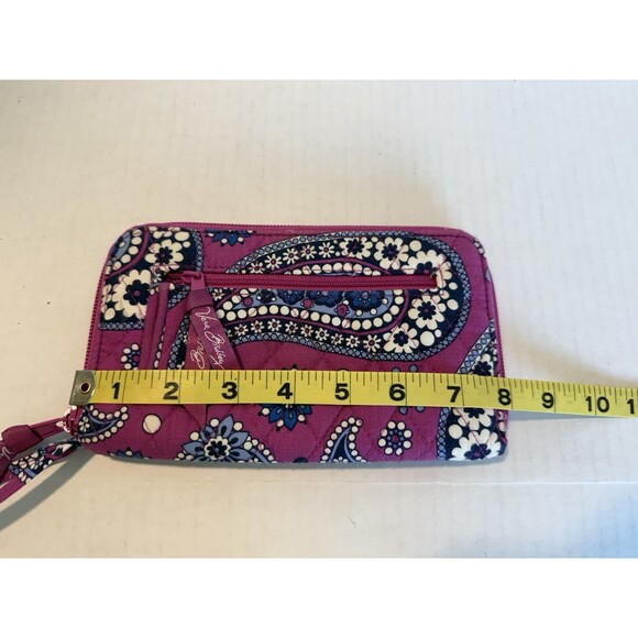 Vera Bradley Knot Just a Clutch Purse Boysenberry Paisley Pattern Retired 3 Pcs - Picture 5 of 16